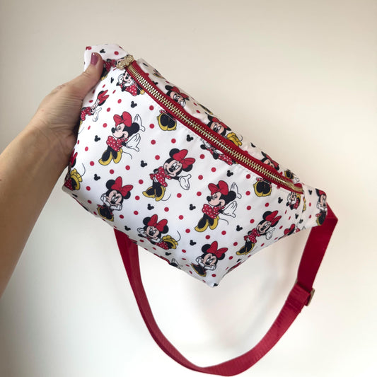 Red Polka Dot Print Crossbody Bag