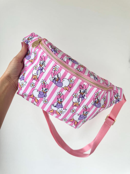 Floral Duck Print Crossbody Bag