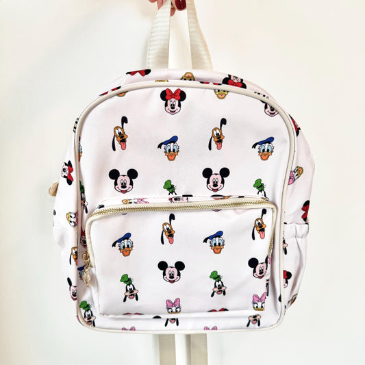 Cream Classic Characters Print Backpack