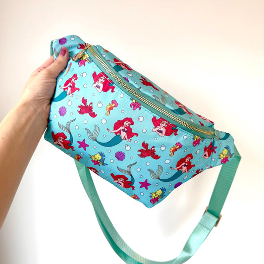 Magic Mermaid Print Crossbody Bag