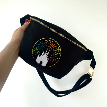 Customisable Fireworks Patch Crossbody Bag