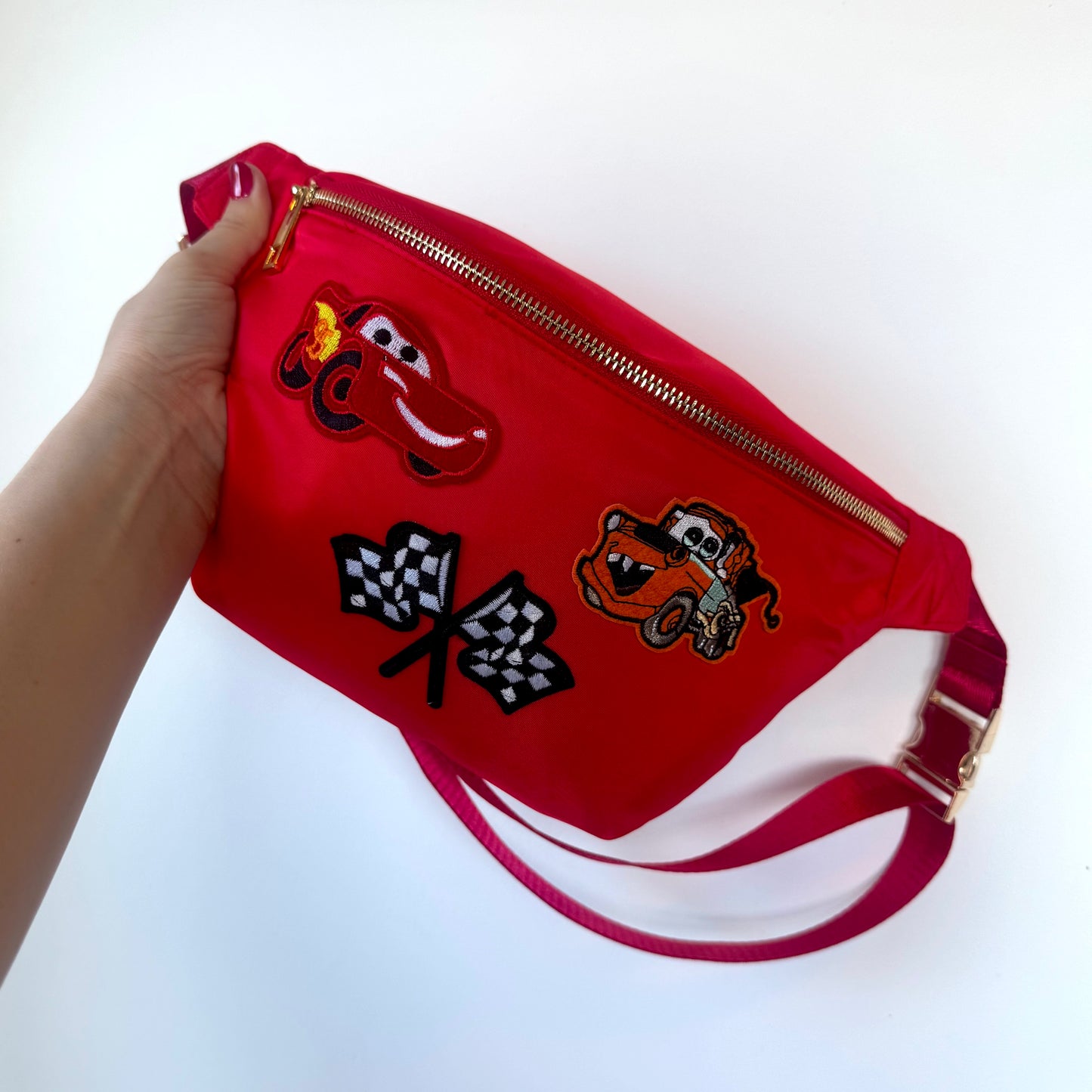 Customisable Racing 3 Patch Crossbody Bag