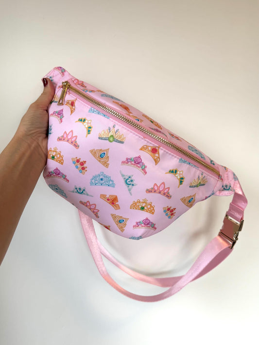 Princess Crowns Print Crossbody Bag
