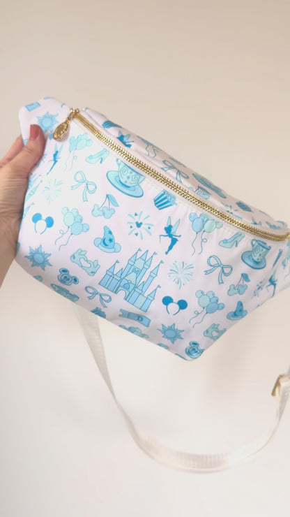 Blue Magic Park Print Crossbody Bag
