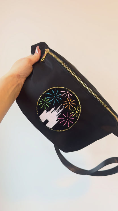 Customisable Fireworks Patch Crossbody Bag