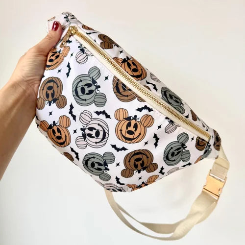 Spooky Pumpkins Print Crossbody Bag